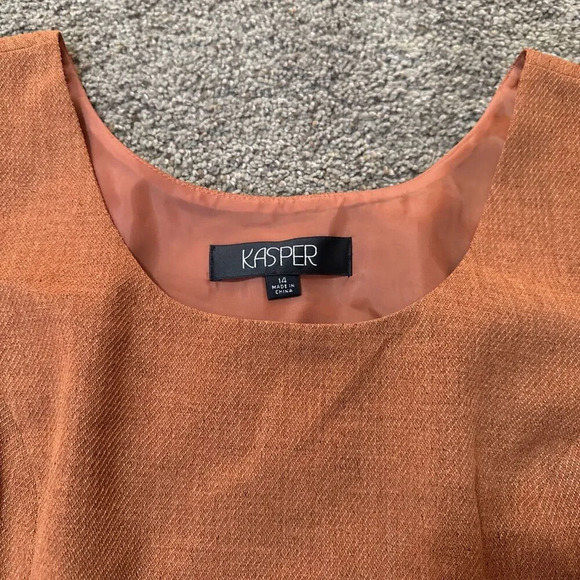 Kasper Blazer Suit Set Women 14 Burnt Sierra Tweed Office Church Business Preppy - Picture 11 of 15